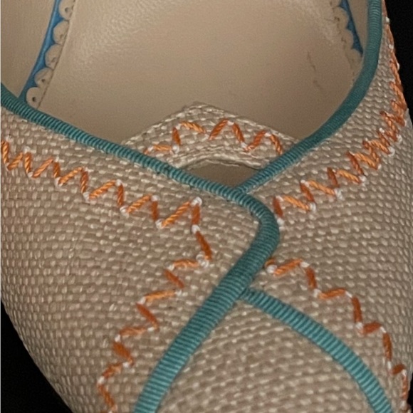 Oscar de la Renta Linen High Heels London - Picture 10 of 10